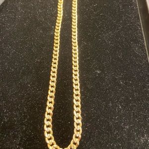 18k gold plates necklace cuban link